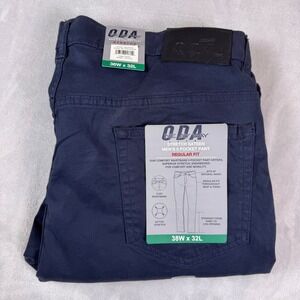 One Day Away Mens Stretch Sateen 5 Pocket Pant Navy 38x32 OD31812101 Regular Fit